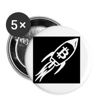 The Bitcoin Moon Project - Buttons small 1''/25 mm (5-pack) - white - Front