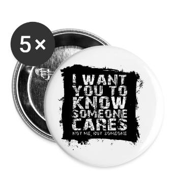 ADHS - Buttons klein 25 mm (5er Pack) - Weiß - Vorne
