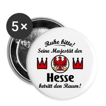 The King of Hesse - Buttons small 1''/25 mm (5-pack) - white - Front
