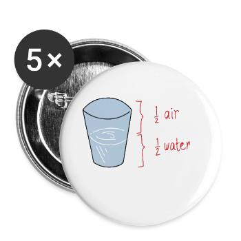 Mathematik witzig - Buttons klein 25 mm (5er Pack) - Weiß - Vorne