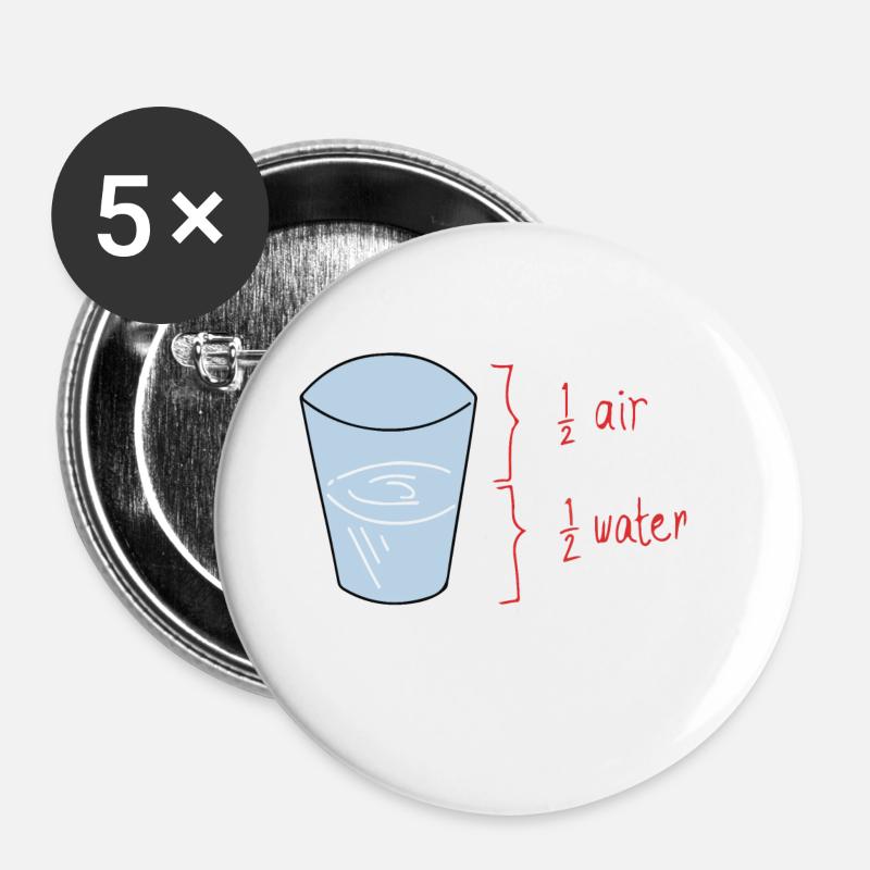 Mathematics funny - Buttons small 1''/25 mm (5-pack) - white