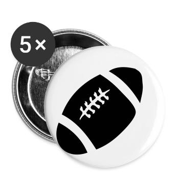 ballon_footamericain2 - Buttons klein 25 mm (5er Pack) - Weiß - Vorne