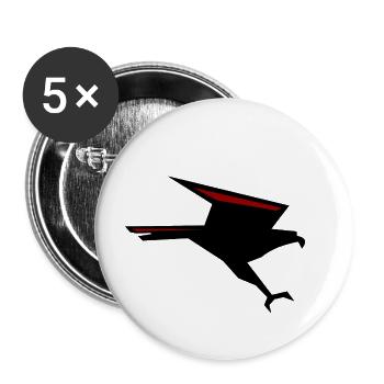 Falcon - Buttons small 1''/25 mm (5-pack) - white - Front