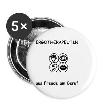 Occupational therapist, for the joy of her job - Therapist - Buttons small 1''/25 mm (5-pack) - white - Front