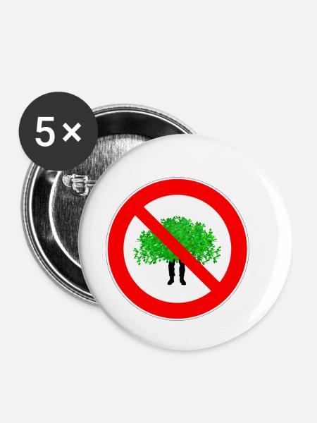 Bush Camper Battle Royale Gaming - Buttons klein 25 mm (5er Pack) - Weiß