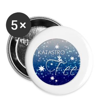 Katastrofee - Buttons klein 25 mm (5er Pack) - Weiß - Vorne