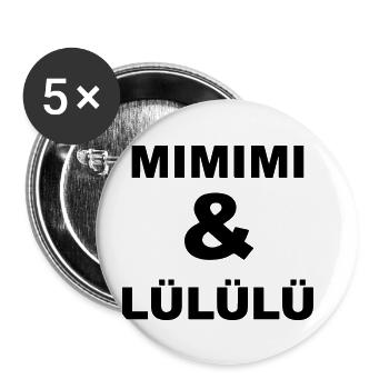 Mimimi & Lülülü - Buttons small 1''/25 mm (5-pack) - white - Front