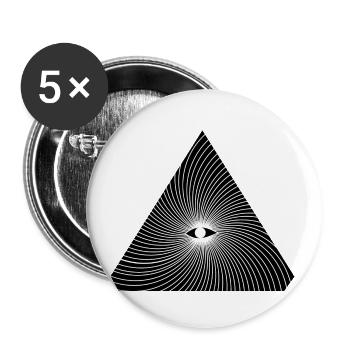 Triangle eye - Buttons small 1''/25 mm (5-pack) - white - Front