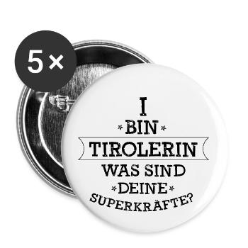 Tirol - Buttons klein 25 mm (5er Pack) - Weiß - Vorne