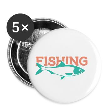 Angel Father and Son - Buttons small 1''/25 mm (5-pack) - white - Front
