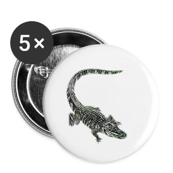 alligator - Buttons small 1''/25 mm (5-pack) - white - Front