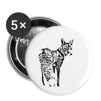 Fuchs - Buttons klein 25 mm (5er Pack) - Weiß - Vorne
