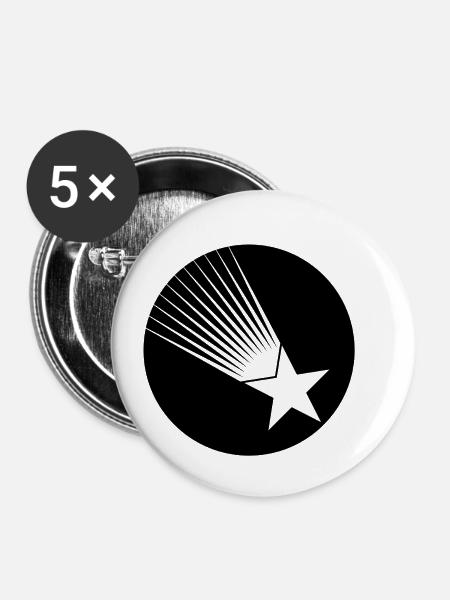 sternschnuppe,stern,sternhimmel - Buttons klein 25 mm (5er Pack) - Weiß