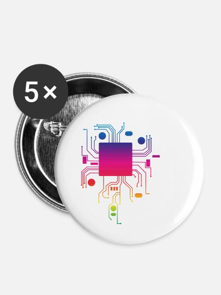Perfektes GeschenkKodierungsTStück für - Buttons klein 25 mm (5er Pack) - Weiß