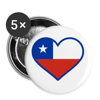 Chili - Lot de 5 petits badges (25 mm) - blanc - Devant