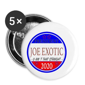 Joe Exotic Tiger Präsident USA 2020 - Buttons klein 25 mm (5er Pack) - Weiß - Vorne