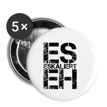 Es eskaliert eh - Buttons klein 25 mm (5er Pack) - Weiß - Vorne