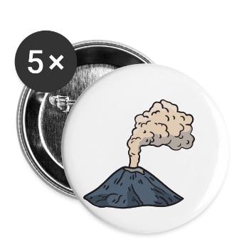 Vulkan - Buttons klein 25 mm (5er Pack) - Weiß - Vorne