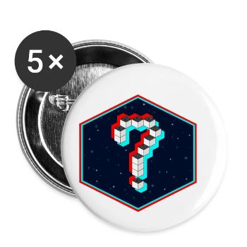 Die Frage - Buttons klein 25 mm (5er Pack) - Weiß - Vorne