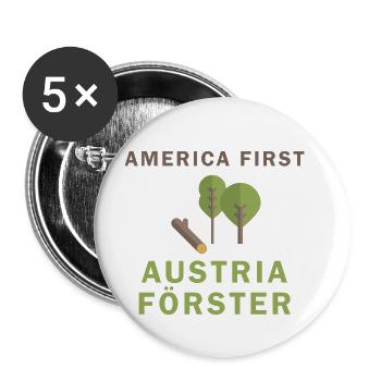 Austria Förster - Buttons klein 25 mm (5er Pack) - Weiß - Vorne