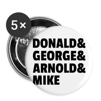 Donald George Arnold Mike berühmte US Republikaner - Buttons klein 25 mm (5er Pack) - Weiß - Vorne
