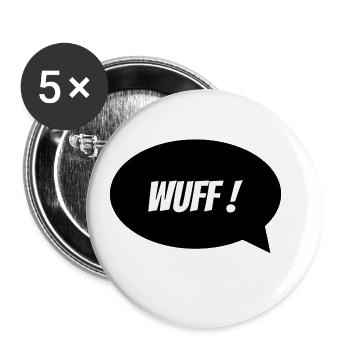 Speech bubble "Woof" - Buttons small 1''/25 mm (5-pack) - white - Front