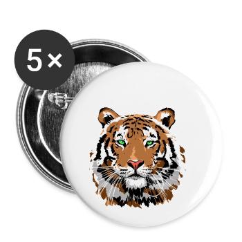 tiger - Buttons small 1''/25 mm (5-pack) - white - Front