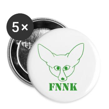 FNNK grün - Buttons klein 25 mm (5er Pack) - Weiß - Vorne