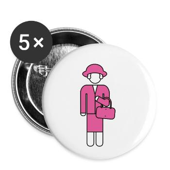 Queen - Buttons small 1''/25 mm (5-pack) - white - Front