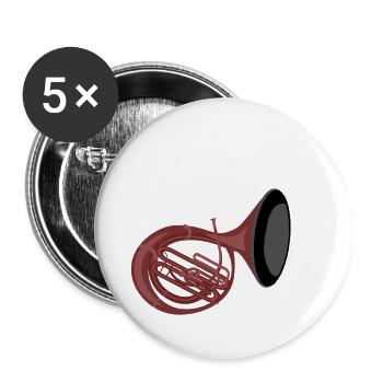 Lustiges Sousaphone Shirt - Ich zerstöre Stille New Yea - Buttons klein 25 mm (5er Pack) - Weiß - Vorne