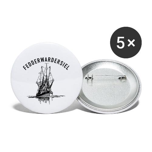 Fedderwardersiel Kutter - Buttons klein 25 mm (5er Pack)