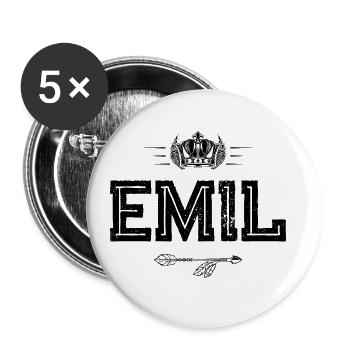 Emil - Buttons klein 25 mm (5er Pack) - Weiß - Vorne