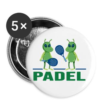 Padel Padel Tennis Paddle Padel tennis player - Buttons small 1''/25 mm (5-pack) - white - Front