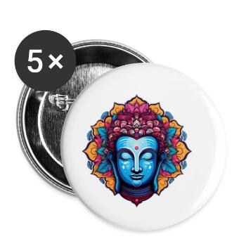 BuddhaBliss - Buttons klein 25 mm (5er Pack) - Weiß - Vorne
