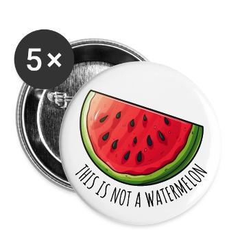 This Is Not A Watermelon - Buttons small 1''/25 mm (5-pack) - white - Front