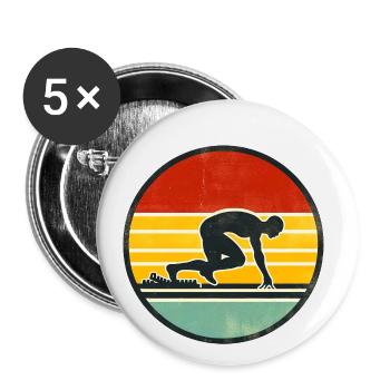 Sprinter - Track And Field 2 - Buttons small 1''/25 mm (5-pack) - white - Front