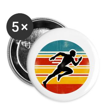 Sprinter - Track And Field - Buttons small 1''/25 mm (5-pack) - white - Front