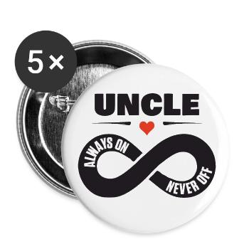 Uncle Always On Never Off Onkel Shirt - Buttons small 1''/25 mm (5-pack) - white - Front