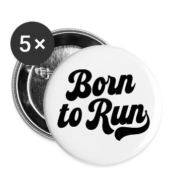 Born to Run - Buttons small 1''/25 mm (5-pack) - white - Front