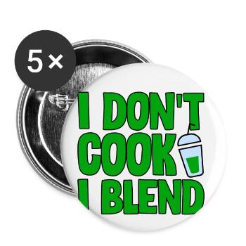 I Don't Cook I Blend 2 - Buttons small 1''/25 mm (5-pack) - white - Front