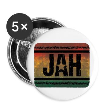 Jah Reggae - Buttons small 1''/25 mm (5-pack) - white - Front