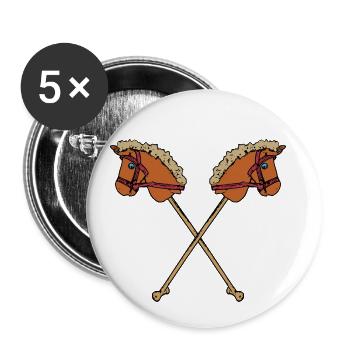 Hobby Horsing Double Hobby Horse - Buttons small 1''/25 mm (5-pack) - white - Front