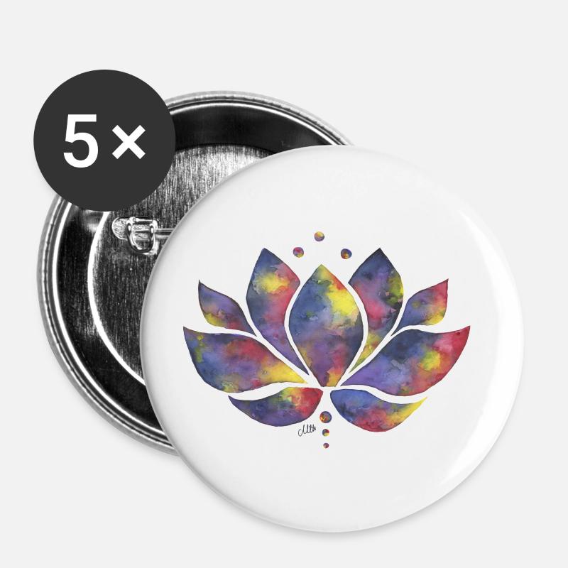 lotus - Buttons small 1''/25 mm (5-pack) - white