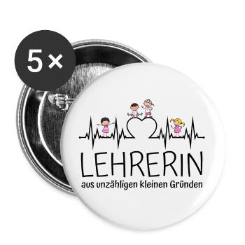 Lehrerin aus unzähligen kleinen Gründen - Buttons klein 25 mm (5er Pack) - Weiß - Vorne