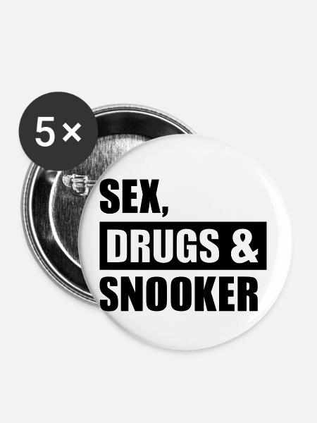 Snooker - Buttons klein 25 mm (5er Pack) - Weiß