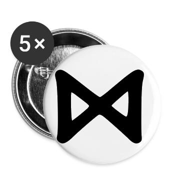 Celtic symbols - rune DAGAZ 1 - Buttons small 1''/25 mm (5-pack) - white - Front