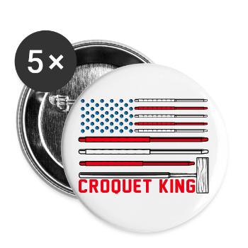 Croquet King - Buttons small 1''/25 mm (5-pack) - white - Front