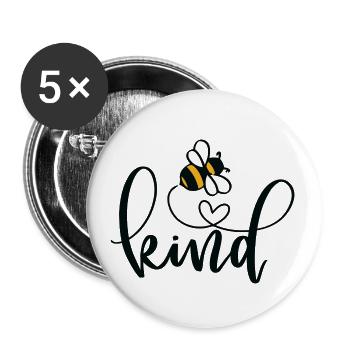 Be Child - Drôle d’abeille Enfant - Lot de 5 petits badges (25 mm) - blanc - Devant