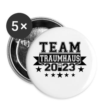 Team Dream House 2023 House Construction Builders - Buttons small 1''/25 mm (5-pack) - white - Front