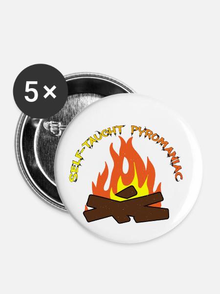 Self-Taught Pyromaniac 8 - Buttons klein 25 mm (5er Pack) - Weiß